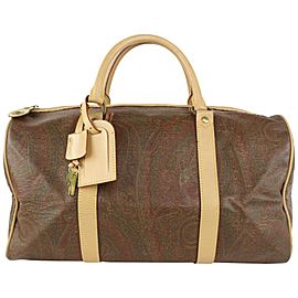 Etro Bordeaux Paisley Boston Duffle Bag 3ET1020