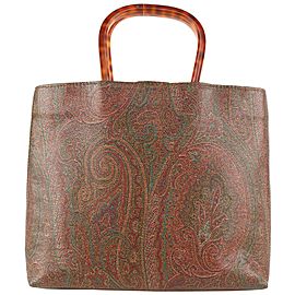 Etro Paisley Tortoise Handle Tote bag 11ET929