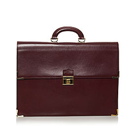 Cartier Must De Cartier Leather Briefcase