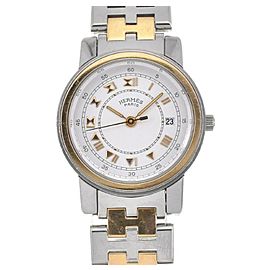 HERMES Carrick Stainless Steel Gold Plated Quartz Watch LXGJHW-628