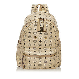 MCM Visetos Stark Leather Backpack