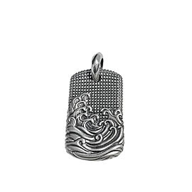 David Yurman Men's Sterling Silver Waves Tag