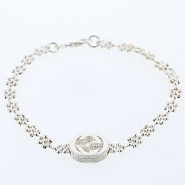 GUCCI 925 Silver Interlocking G Flower bracelet LXGBKT-1205