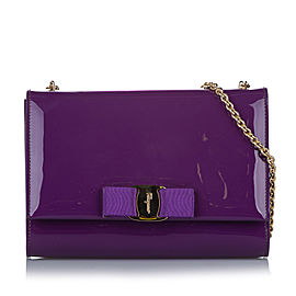 Ferragamo Vara Ginny Patent Leather Crossbody Bag