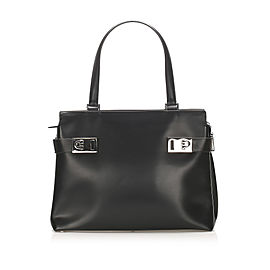 Ferragamo Gancini Leather Tote Bag