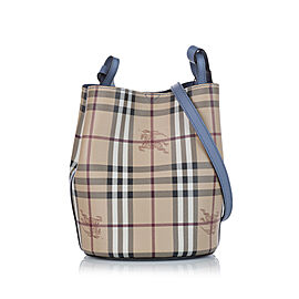 Burberry Haymarket Check Canvas Bucket Bag