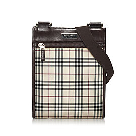 Burberry House Check Canvas Crossbody Bag