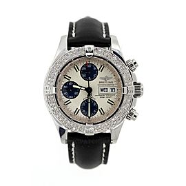 Breitling Superocean Stainless Steel & 2ct Diamond Mens Watch