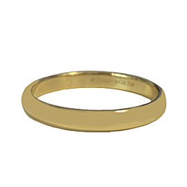 TIFFANY & Co. Classic 18K Yellow Gold 3mm Lucida Wedding Band Ring