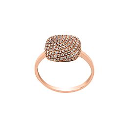 18k Rose Gold and Diamond Ring