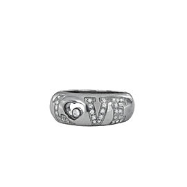 Chopard Happy Diamond Love White Gold Ring size 7.75