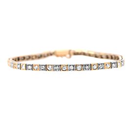 14k Two-Tone Gold Diamond Bracelet