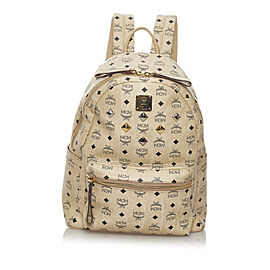 MCM Visetos Stark Leather Backpack