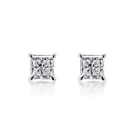 Lorraine Rachel 3 Carat Princess Cut Lab Grown Diamond Stud Earrings in 14k White Gold