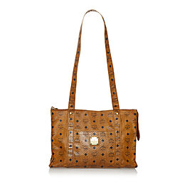 MCM Visetos Leather Shoulder Bag