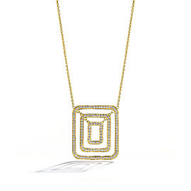 Piece Square Swing Diamond Necklace - Medium