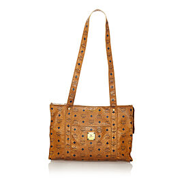 MCM Visetos Leather Tote Bag