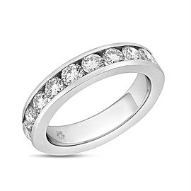 Platinum 1.95ct. Diamond Channel Set Wedding Band Size 6.5