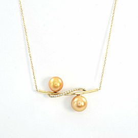 18K Yellow Gold Pearl Necklace