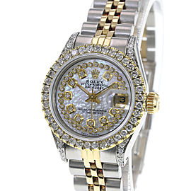 Rolex Lady Datejust 26mm White MOP Diamond Dial Lugs Diamond Bezel