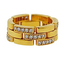 Cartier, France 45 Round Diamond and Gold 'Panther' Band Ring