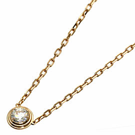 CARTIER Diaman Leger LM 1P Diamond K18 Pink Gold Necklace LXGQJ-512