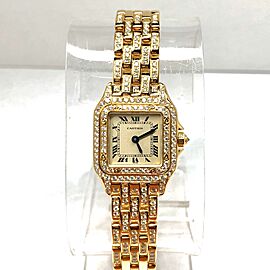 Cartier Panthére Quartz 18K Yellow Gold 1.7TCW Diamond Watch