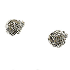 TIFFANY & Co 925 Silver Somerset Twist Knot Mesh Pierce LXGBKT-633