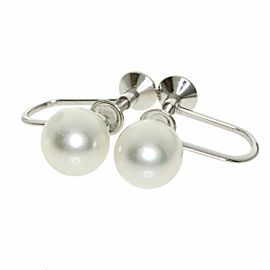 MIKIMOTO 18k White Gold Akoya Pearl Earring LXGQJ-573