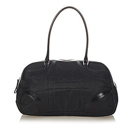 Prada Vitello Drive Nylon Bowler Bag