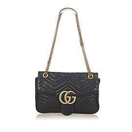 Gucci Medium GG Marmont Leather Crossbody Bag