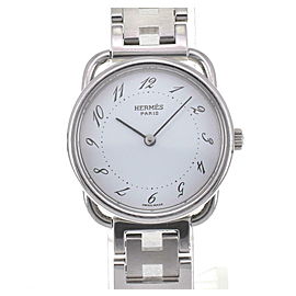 HERMES Arceau AR3.210 Stainless Steel Quartz Watch LXGJHW-485