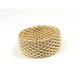 Tiffany & Co. 18K Yellow Gold Somerset Mesh Band Ring Size 8.5