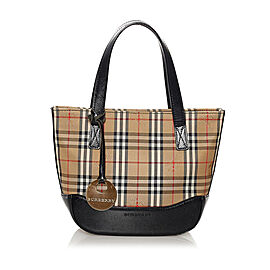 Burberry Haymarket Check Canvas Handbag