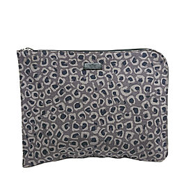 Leopard Print Nylon Clutch Bag