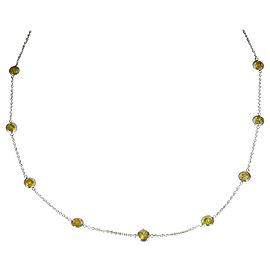 3.65 Carat Treated Yellow Diamond Necklace