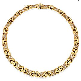 Bulgari Gold and Diamond 'Doppio Cuore' Necklace