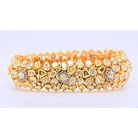 Bracelet Natural Color Fancy Yellow 18 Karat Yellow Gold