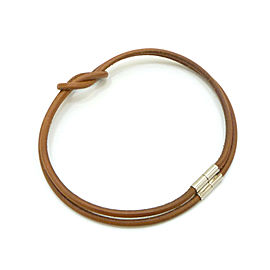 HERMES Leather Eakuriddo Choker Necklace