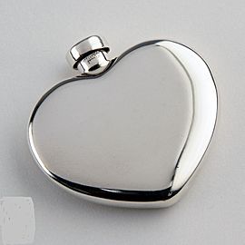 Tiffany & Co. Silver Heart Perfume Bottle Flask