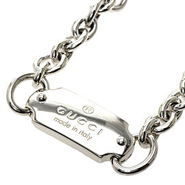 GUCCI 925 Silver logo Necklace QJLXG-1545