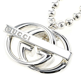 GUCCI 925 Silver Interlocking G Necklace LXGBKT-1151