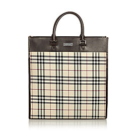 Burberry House Check Canvas Tote Bag