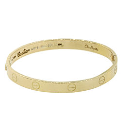 Cartier 18K Yellow Gold Love Vintage Bracelet Size 16