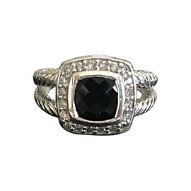 David Yurman Albion Ring Black Onyx and Diamonds