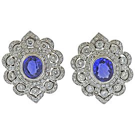 Sapphire Diamond Gold Earrings