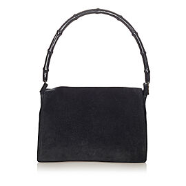 Gucci Bamboo Suede Shoulder Bag