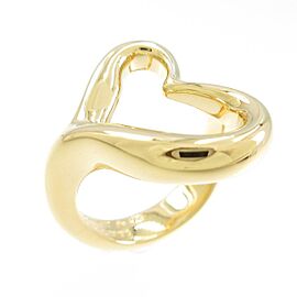 TIFFANY & Co Open Heart 18k Yellow Gold US5.25 Ring LXGKM-355