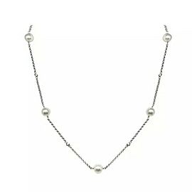 Diamond Akoya Pearl Necklace 14k Gold 7.90 mm 20" Certified $1,850 818174