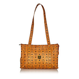 MCM Visetos Leather Tote Bag